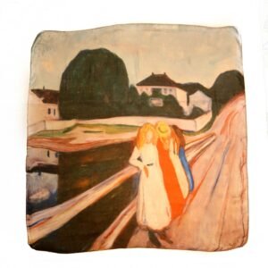 Edvard Munch skjerf square 90x90