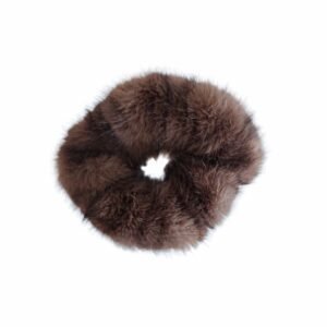 Fuskepels scrunchie hårstrikk