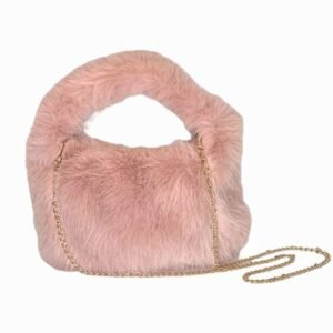 Hannah fuskepels veske med gull lenke