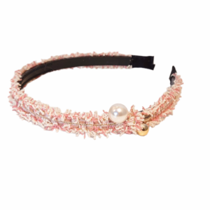 Hårbøyle bouclè med perler