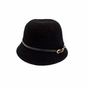 Bøttehatt med leatherlook lenke