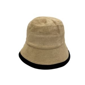 Bøttehatt semsket skinn look